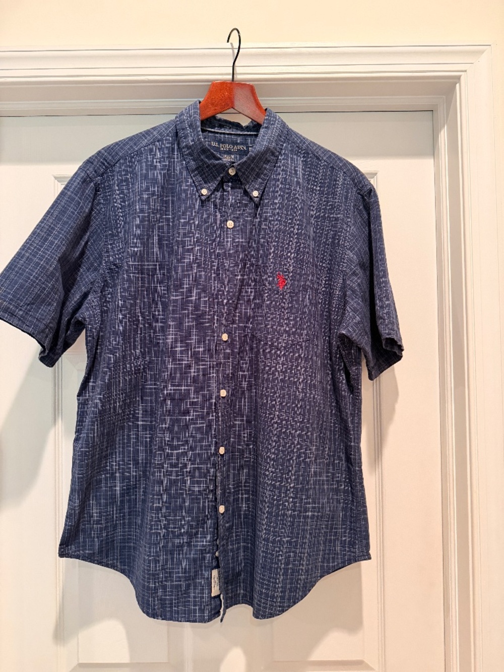 US Polo Assn Short Sleeve Button Down Shirt XL Cotton